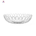 Fashion Design Gold Round Metal Wire Kitchen Fresh Fruit Basket Vegetable Storage Bowl Basket